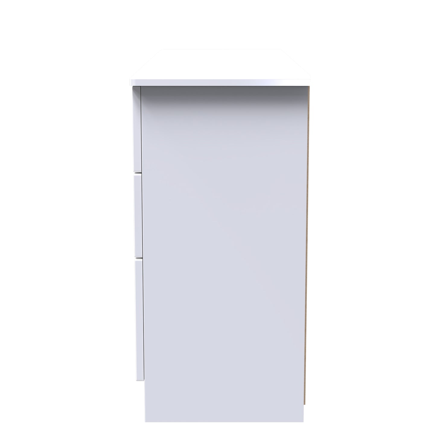 Camden Desk White 6 Drawers 128cm