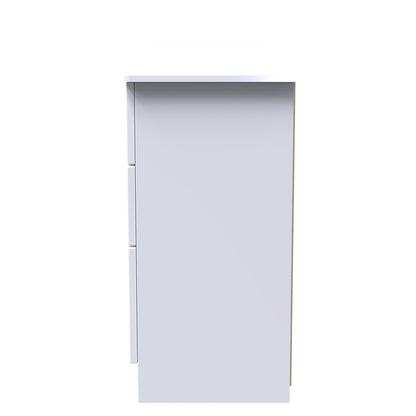 Camden Desk White 6 Drawers 128cm