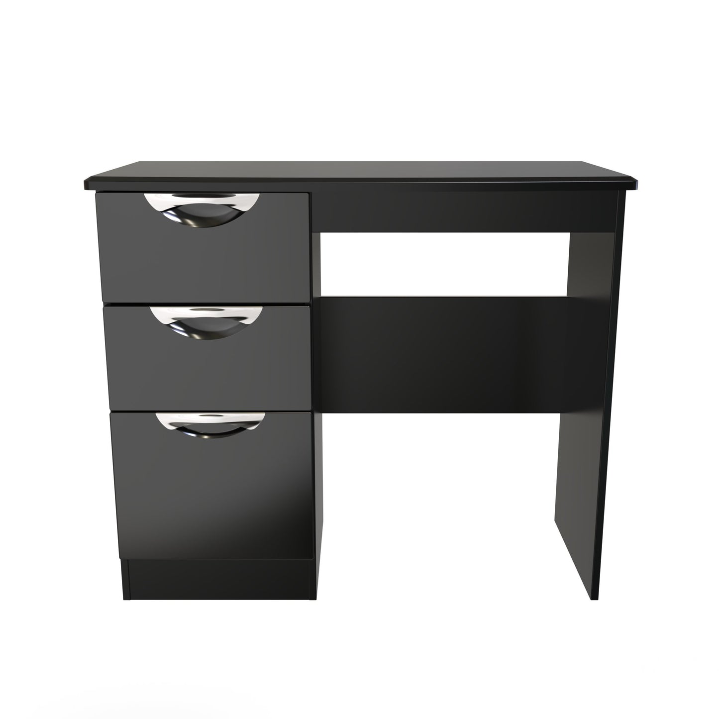 Camden Desk Black 3 Drawers 93cm