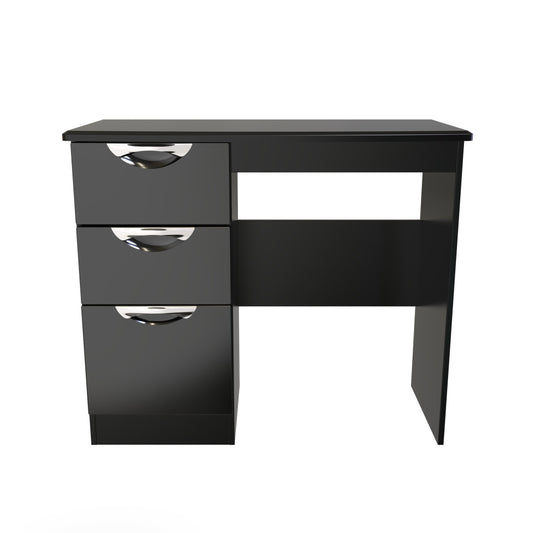 Camden Desk Black 3 Drawers 93cm