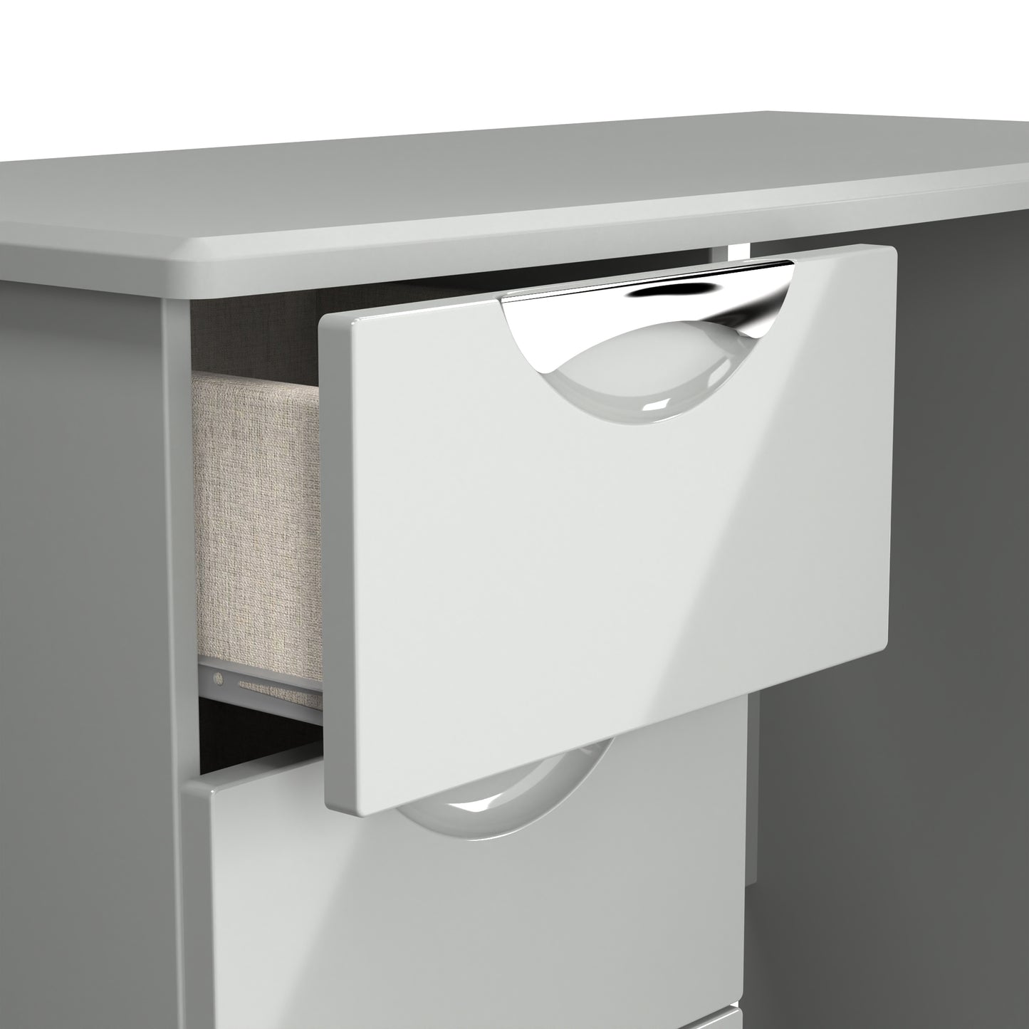 Camden Desk Grey 3 Drawers 93cm