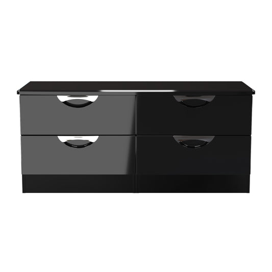 Camden Large Chest of Drawers Black 4 Drawers 112cm