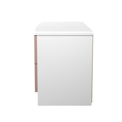 Camden Large Chest of Drawers Pink & White 4 Drawers 112cm