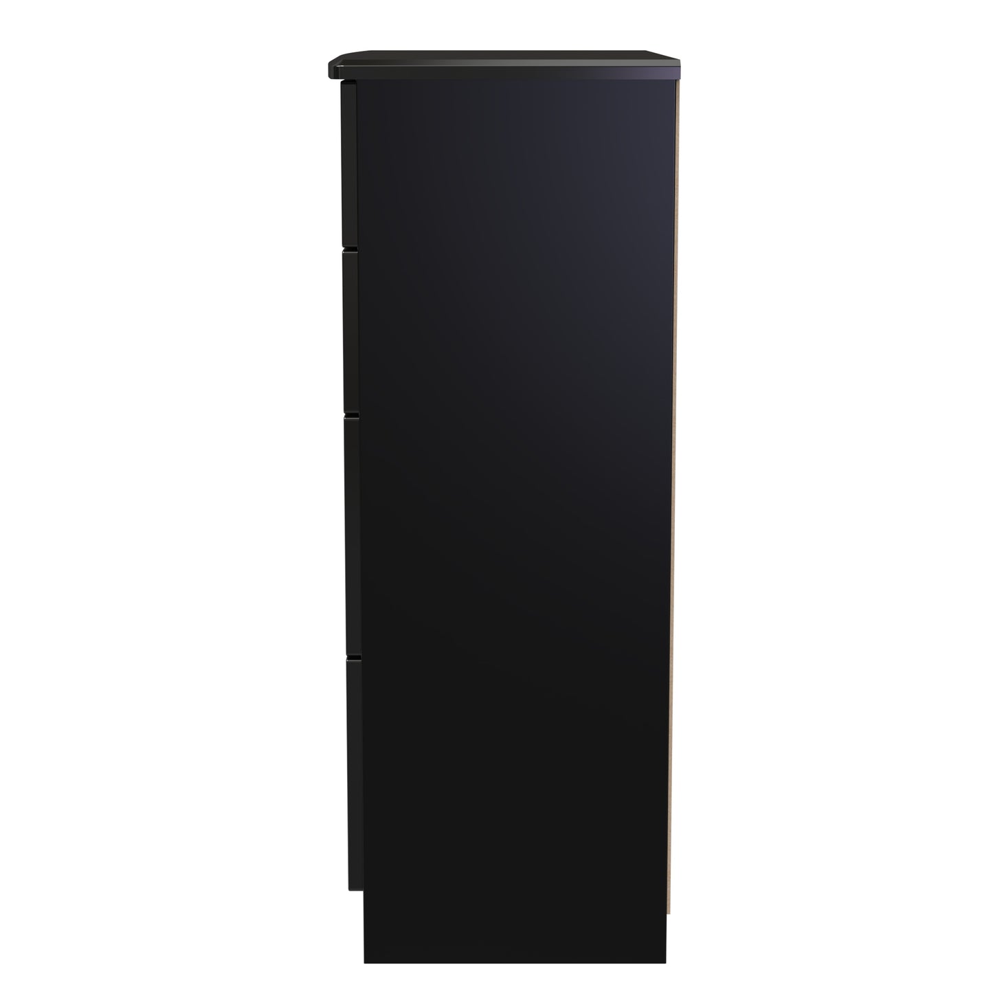 Camden Tall Chest of Drawers Black 4 Drawers 108cm