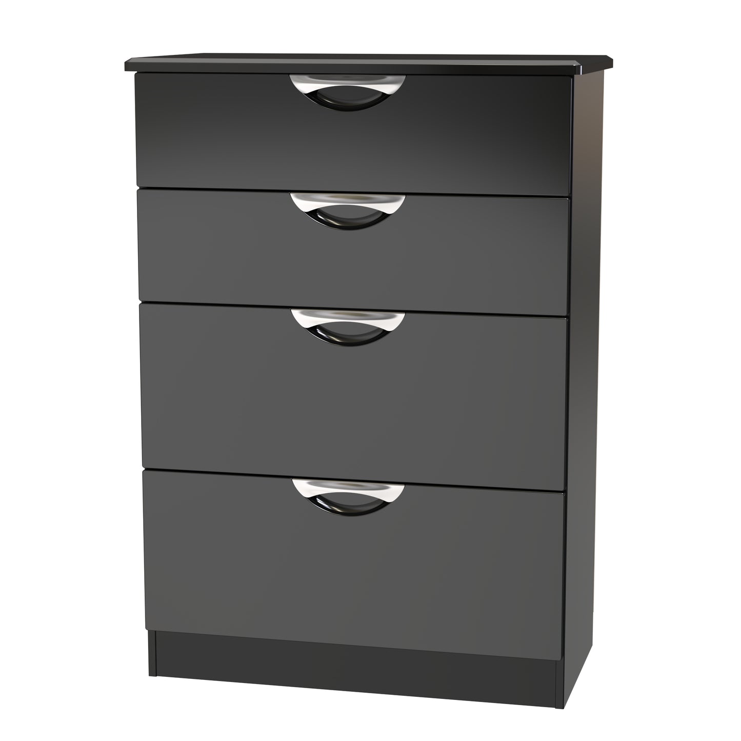 Camden Tall Chest of Drawers Black 4 Drawers 108cm