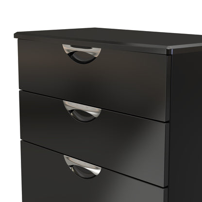 Camden Tall Chest of Drawers Black 4 Drawers 108cm
