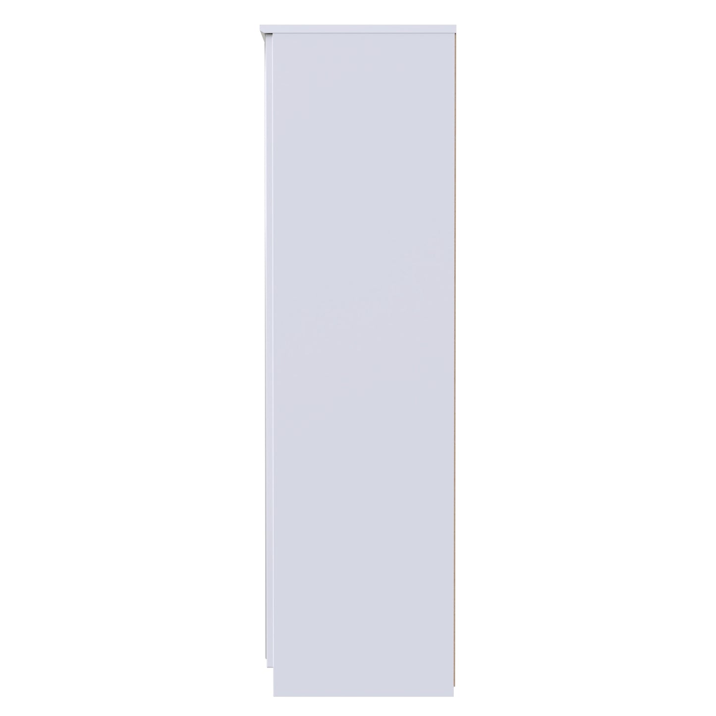 Camden Tall Mirror Wardrobe White 2 Doors 1 Shelf 182cm