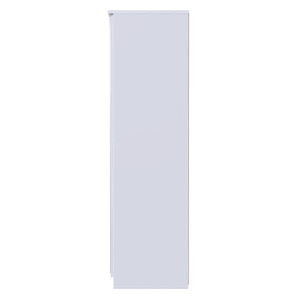 Camden Tall Mirror Wardrobe White 2 Doors 1 Shelf 182cm