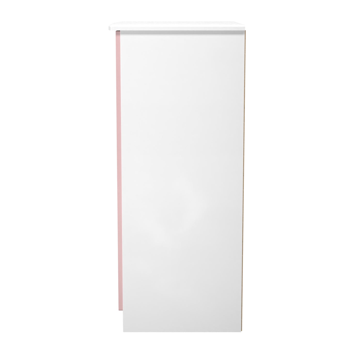 Camden Tall Wardrobe Pink & White 2 Doors 1 Shelf 126cm