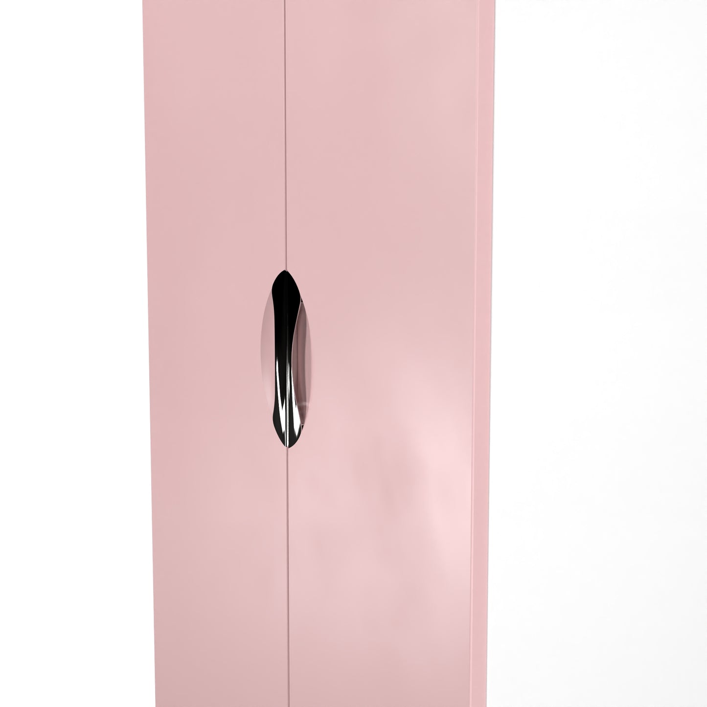 Camden Tall Wardrobe Pink & White 2 Doors 1 Shelf 126cm