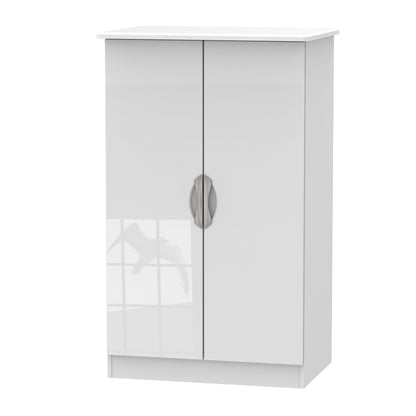 Camden Tall Wardrobe White 2 Doors 1 Shelf 126cm