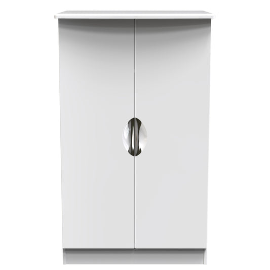 Camden Tall Wardrobe White 2 Doors 1 Shelf 126cm