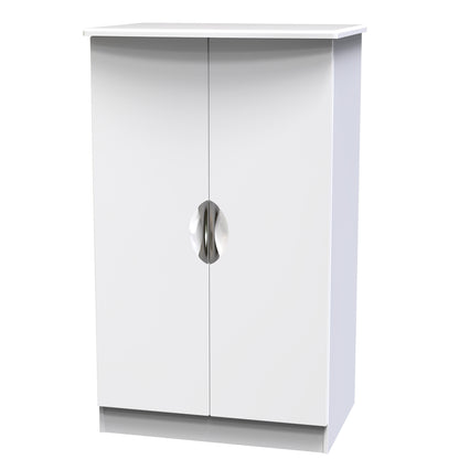 Camden Tall Wardrobe White 2 Doors 1 Shelf 126cm