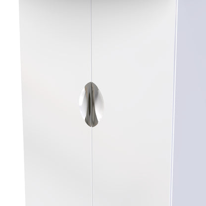 Camden Tall Wardrobe White 2 Doors 1 Shelf 126cm