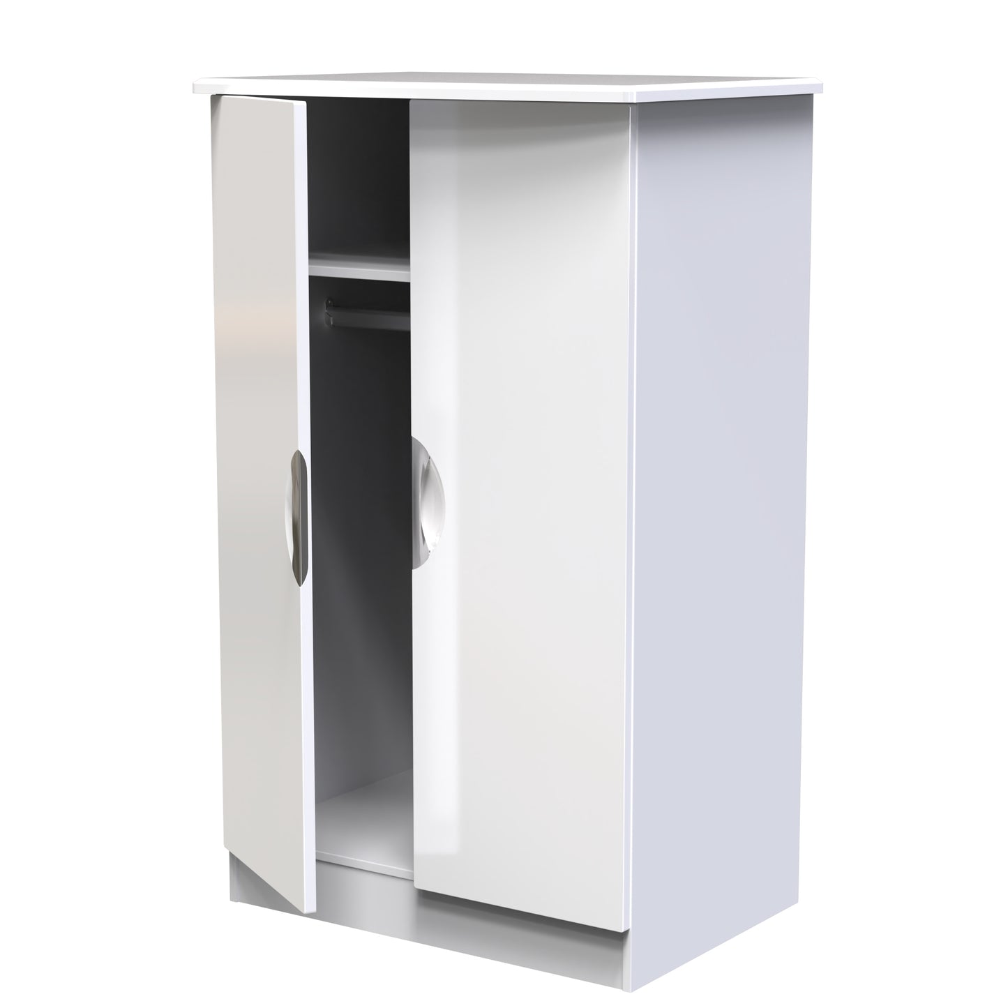 Camden Tall Wardrobe White 2 Doors 1 Shelf 126cm