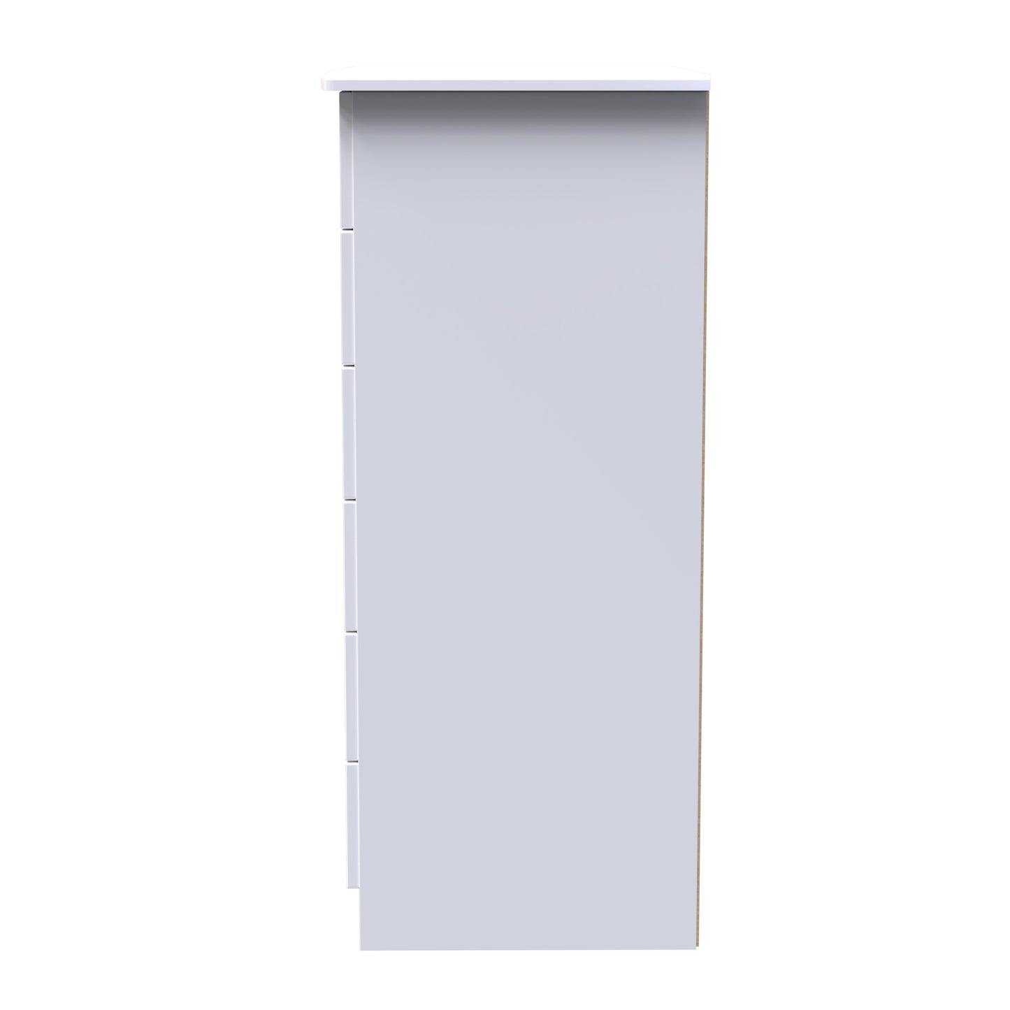 Camden Tall Wardrobe White 1 Door 1 Shelf 5 Drawers 126cm