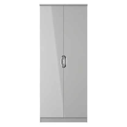 Camden Tall Wardrobe Grey 2 Doors 182cm