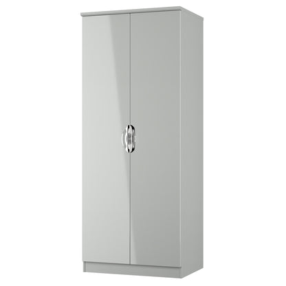 Camden Tall Wardrobe Grey 2 Doors 182cm