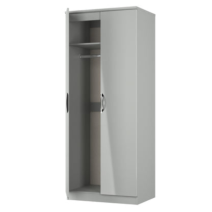Camden Tall Wardrobe Grey 2 Doors 182cm
