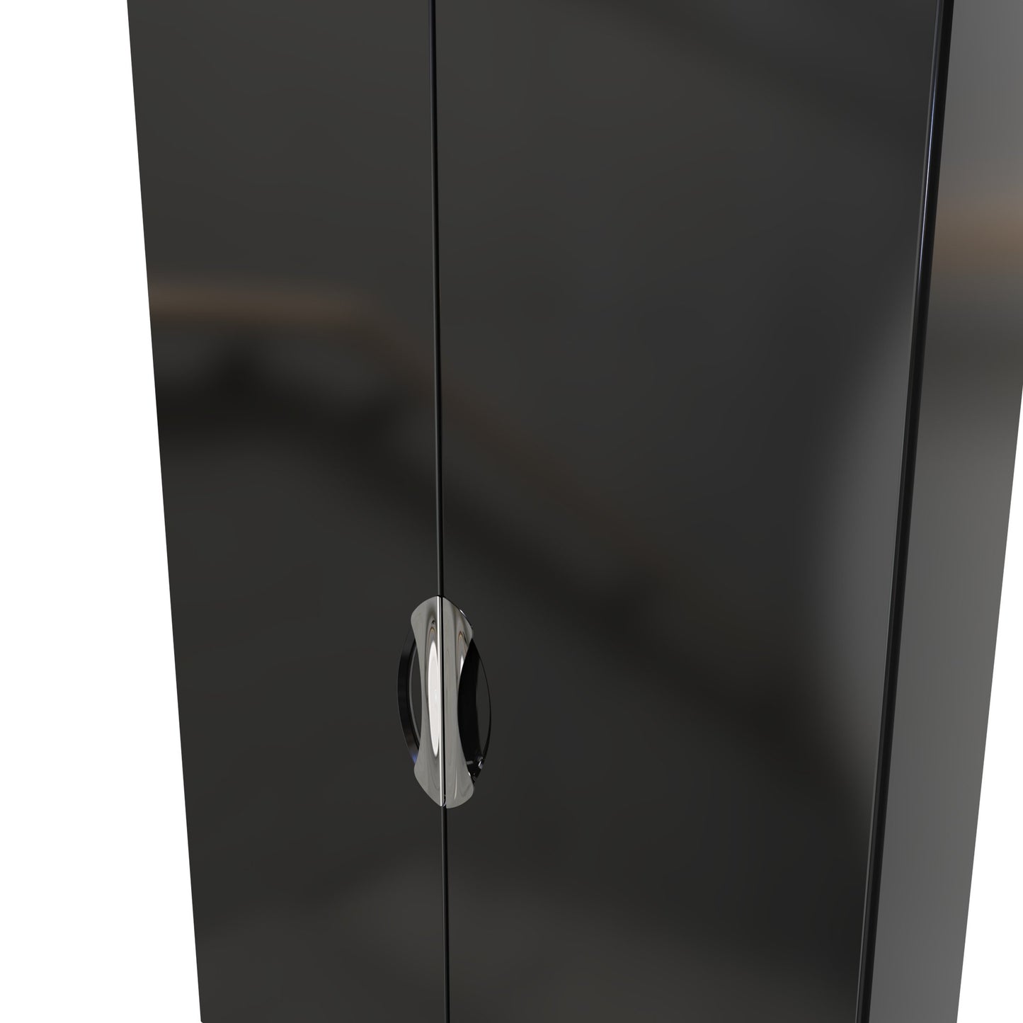 Camden Tall Wardrobe Black 2 Doors 2 Drawers 182cm