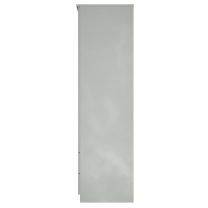 Camden Tall Wardrobe Grey 2 Doors 2 Drawers 182cm