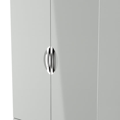 Camden Tall Wardrobe Grey 2 Doors 2 Drawers 182cm