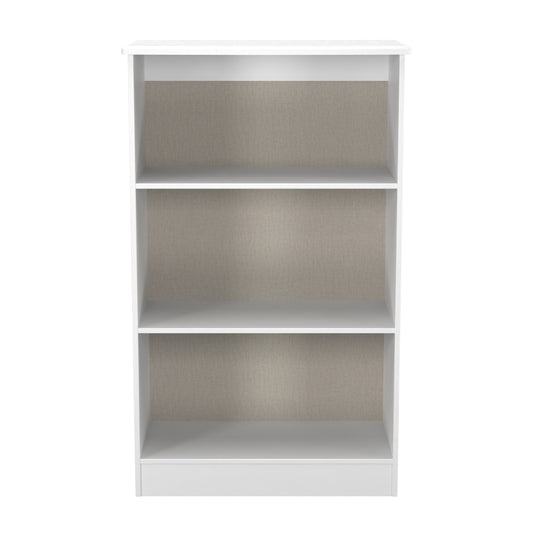 Camden Tall Bookcase White 3 Shelves 125cm