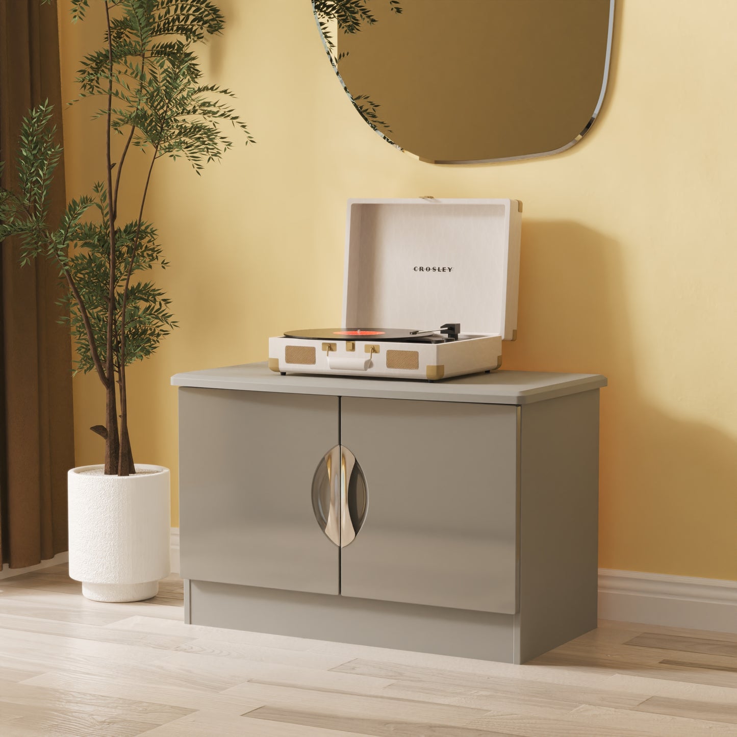 Camden TV Unit Grey 2 Doors 77cm
