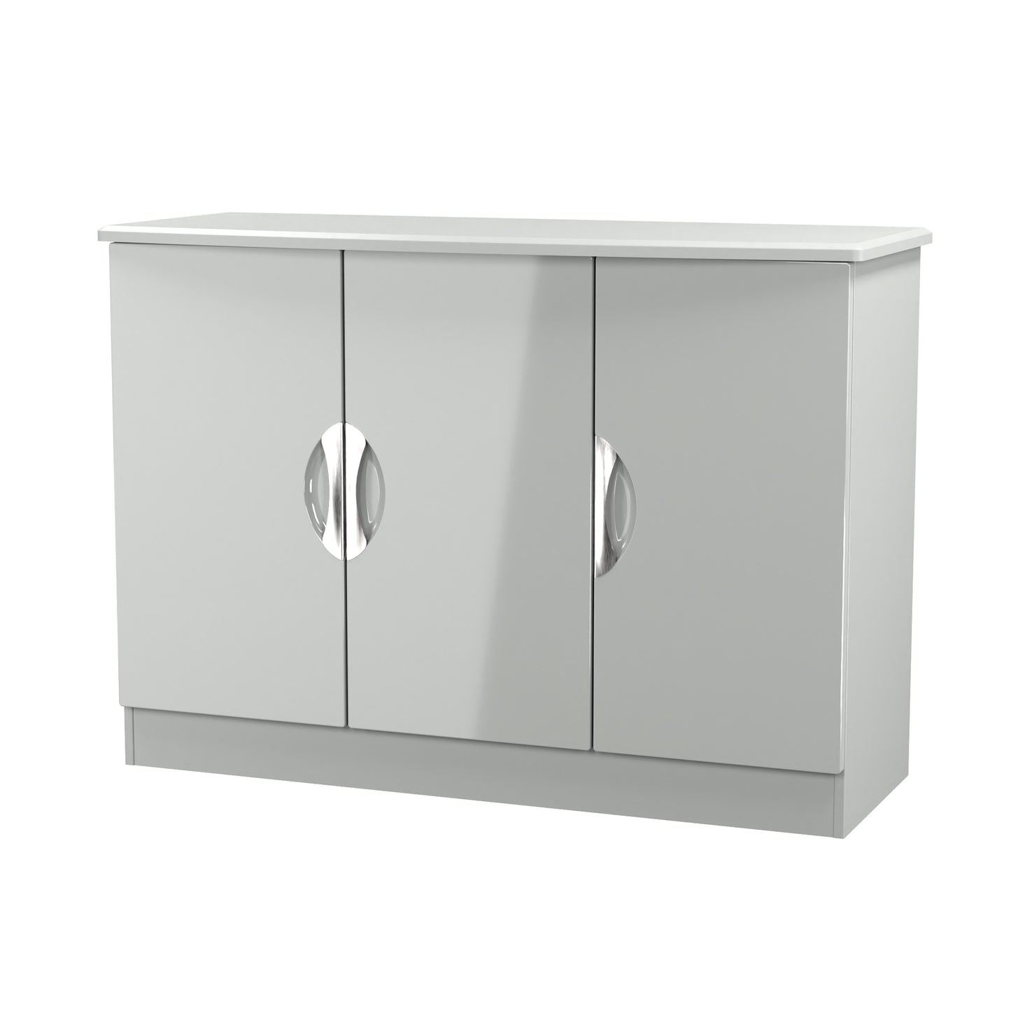 Camden Large Sideboard Grey 3 Doors 2 Shelves 112cm