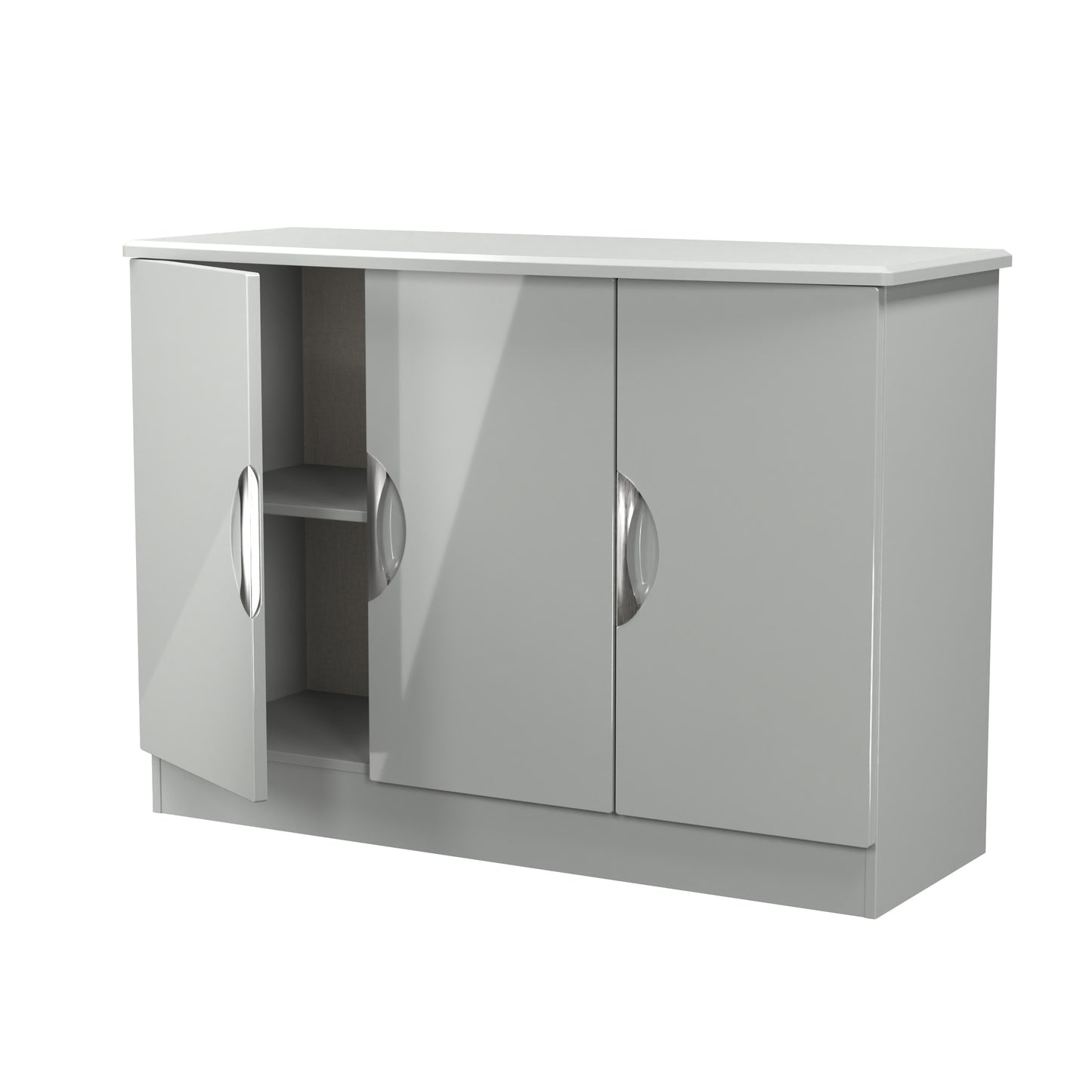 Camden Large Sideboard Grey 3 Doors 2 Shelves 112cm