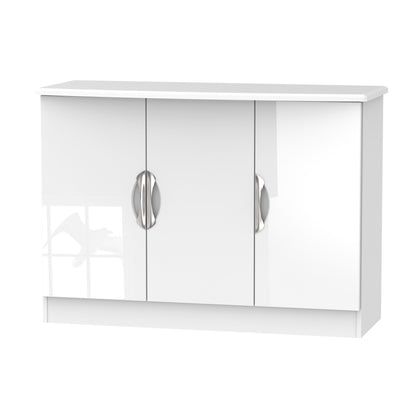 Camden Large Sideboard White 3 Doors 112cm