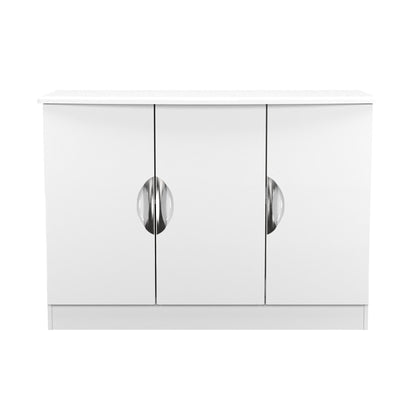 Camden Large Sideboard White 3 Doors 112cm