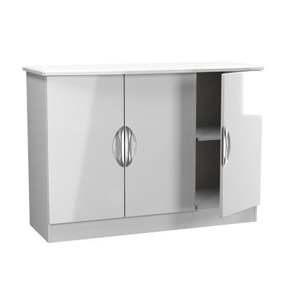 Camden Large Sideboard White 3 Doors 112cm