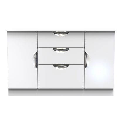 Camden Large Sideboard White 2 Doors 3 Drawers 128cm