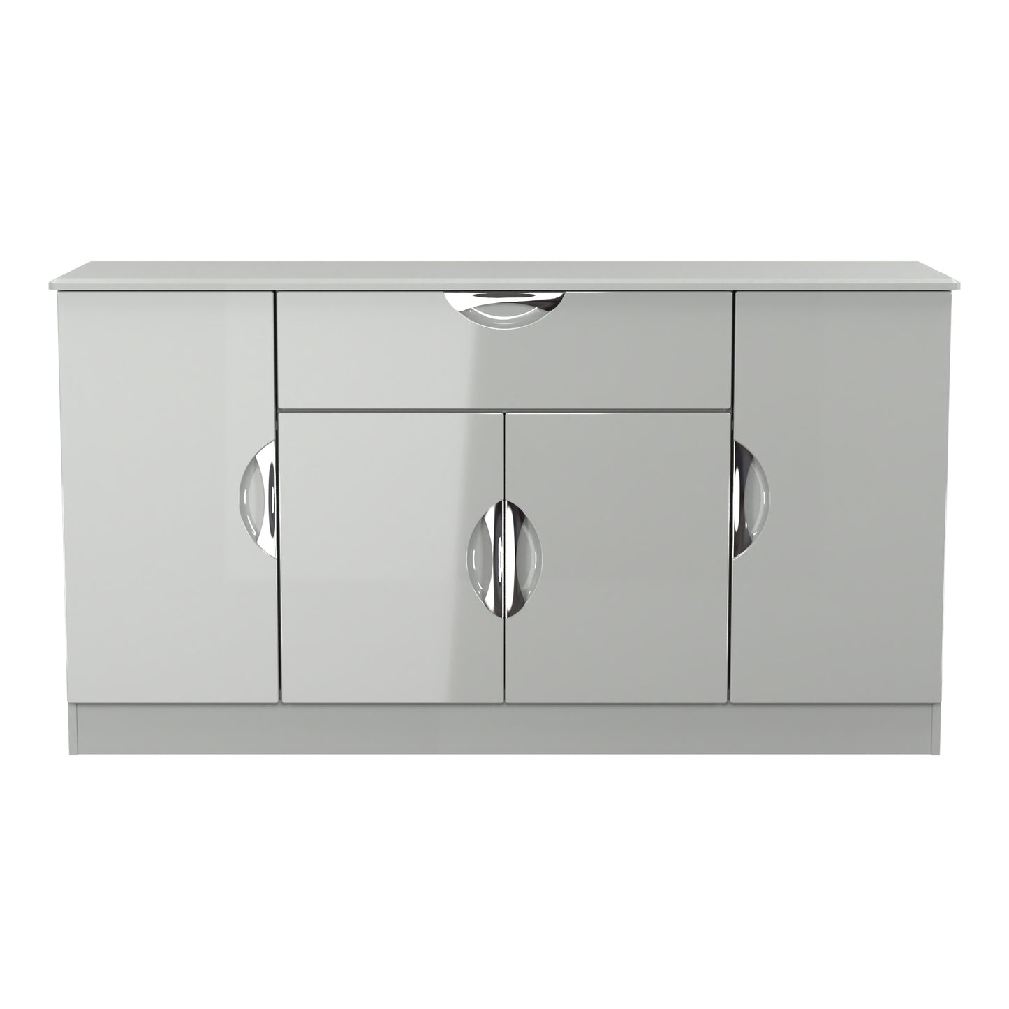 Camden Large Sideboard Grey 4 Doors 3 Shelves 1 Drawer 146cm