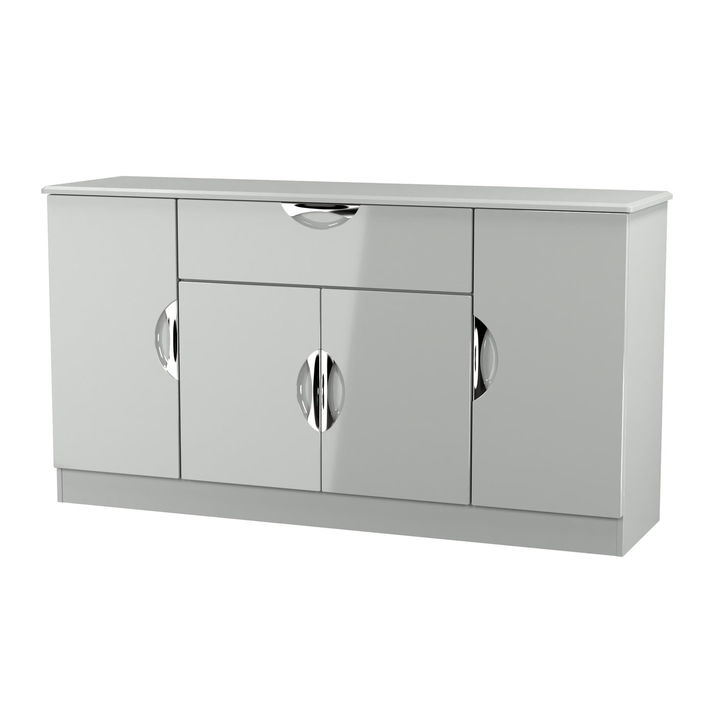 Camden Large Sideboard Grey 4 Doors 3 Shelves 1 Drawer 146cm