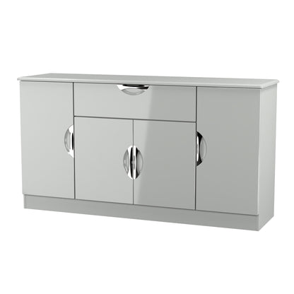 Camden Large Sideboard Grey 4 Doors 3 Shelves 1 Drawer 146cm