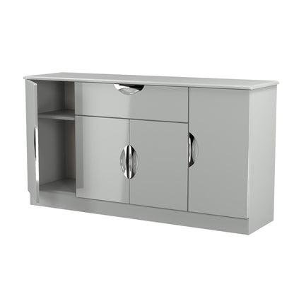 Camden Large Sideboard Grey 4 Doors 3 Shelves 1 Drawer 146cm