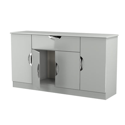 Camden Large Sideboard Grey 4 Doors 3 Shelves 1 Drawer 146cm