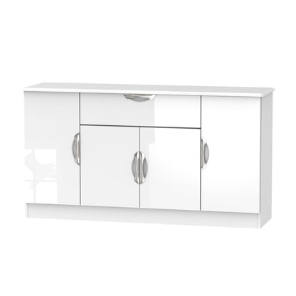 Camden Large Cupboard White 4 Doors 1 Drawer 146cm