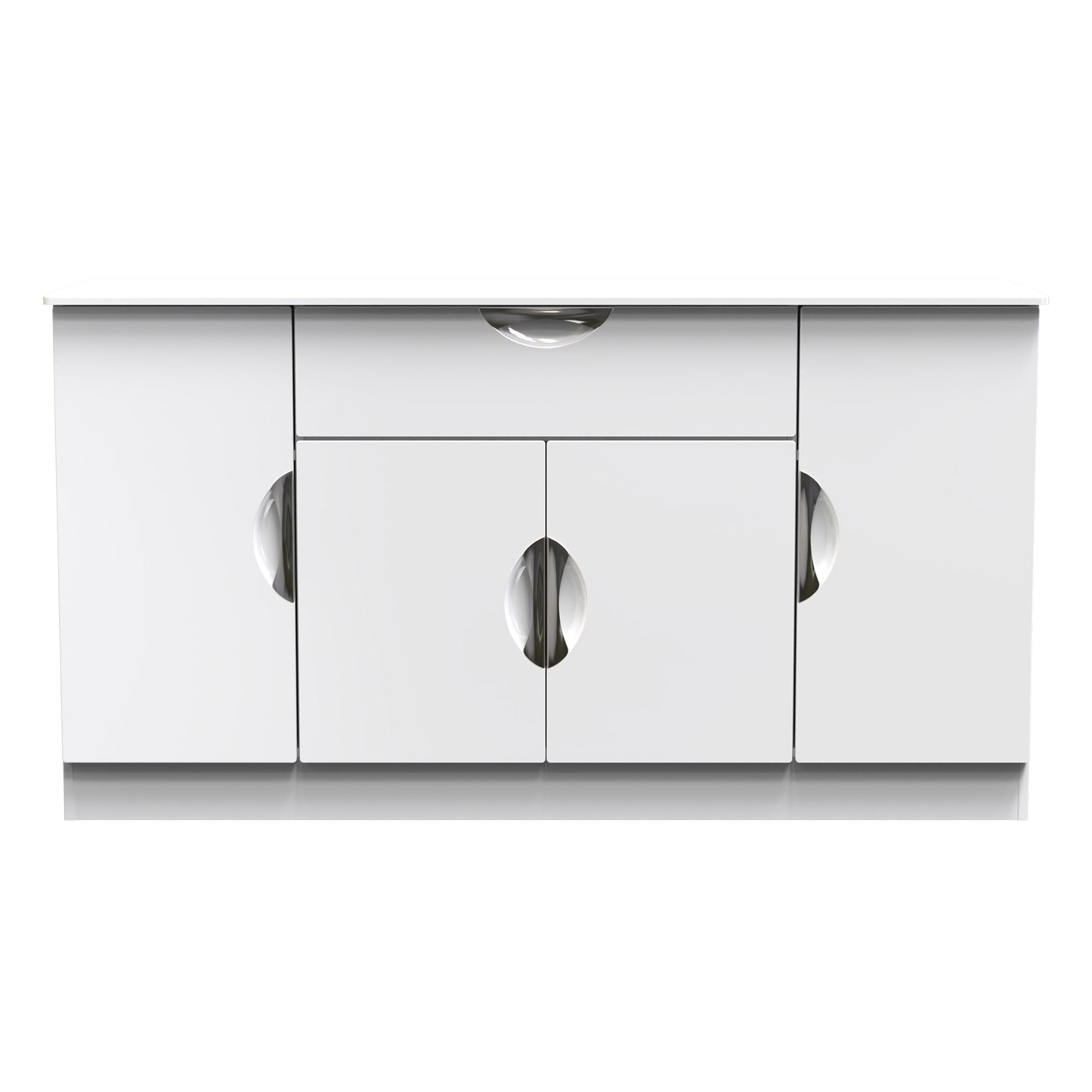 Camden Large Cupboard White 4 Doors 1 Drawer 146cm