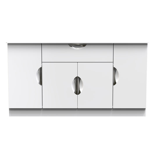Camden Large Cupboard White 4 Doors 1 Drawer 146cm