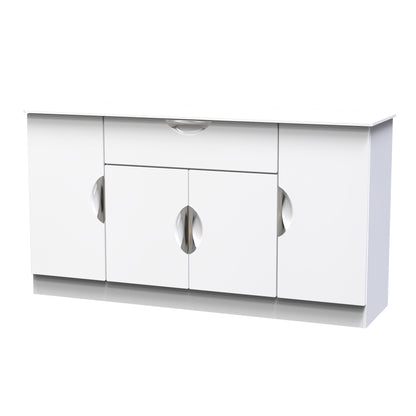 Camden Large Cupboard White 4 Doors 1 Drawer 146cm
