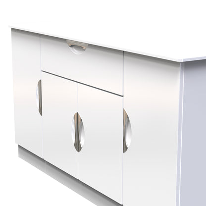 Camden Large Cupboard White 4 Doors 1 Drawer 146cm