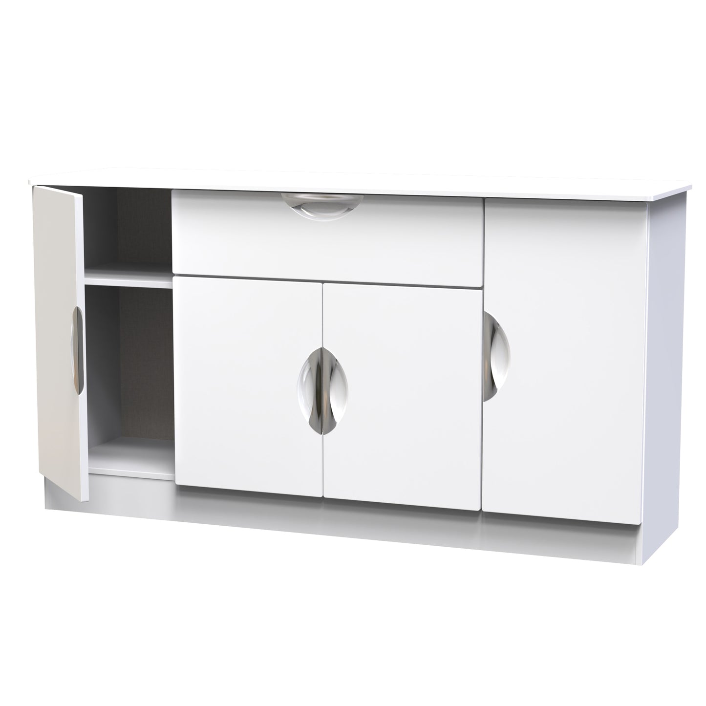 Camden Large Cupboard White 4 Doors 1 Drawer 146cm