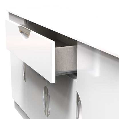 Camden Large Cupboard White 4 Doors 1 Drawer 146cm