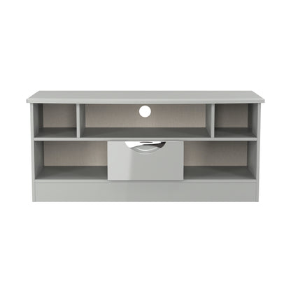 Camden TV Unit Grey 5 Shelves 1 Drawer 112cm