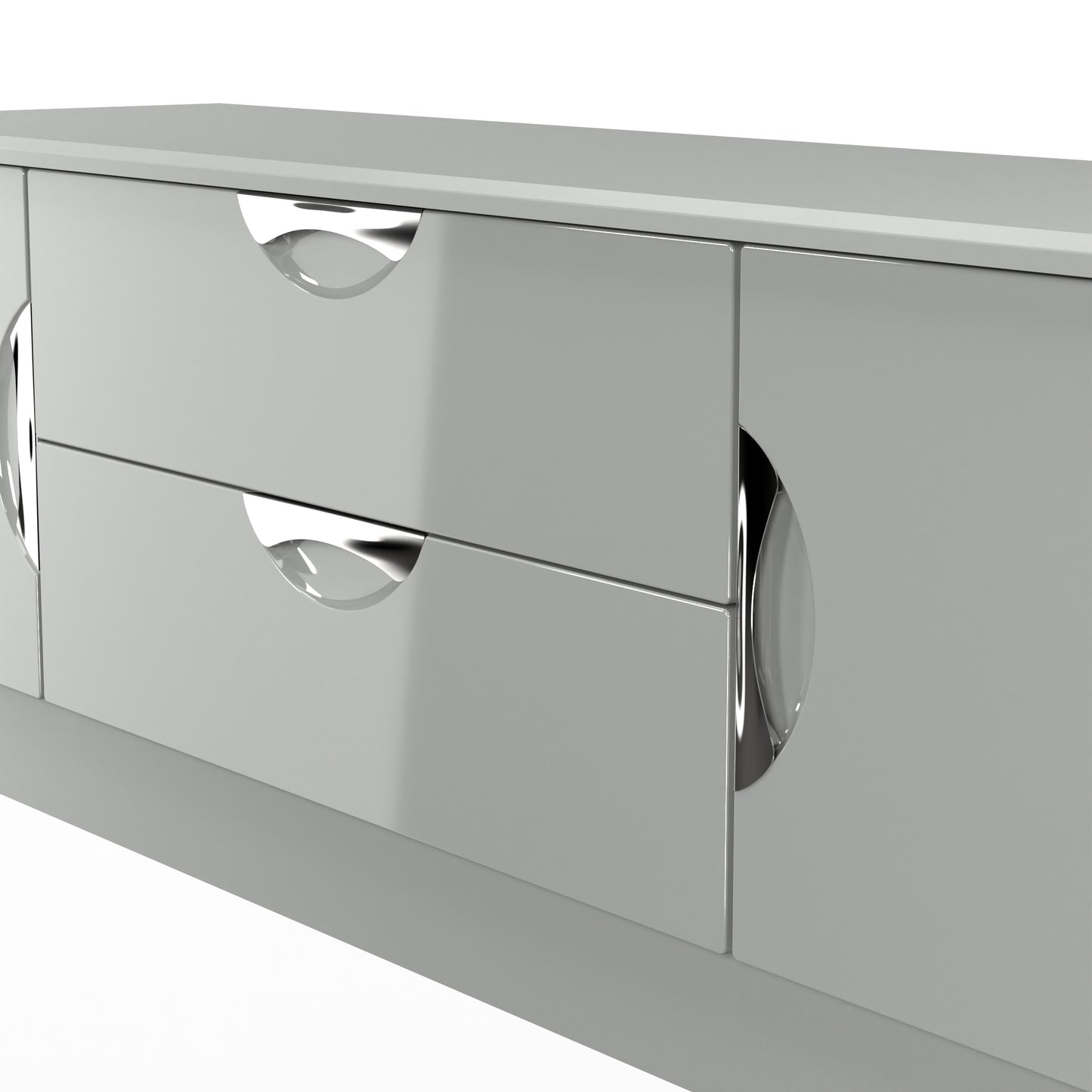 Camden TV Unit Grey 2 Drawers 2 Doors 146cm