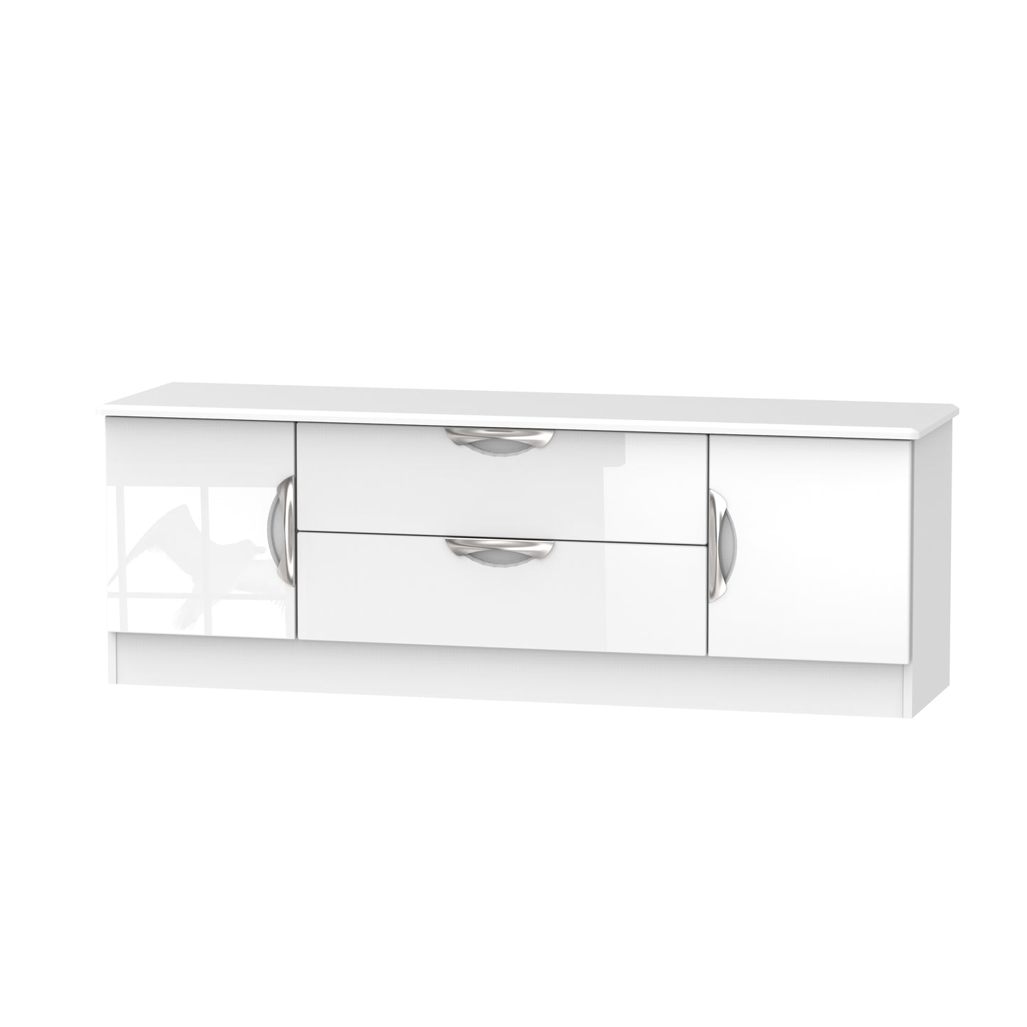 Camden Cupboard White 2 Drawers 2 Doors 146cm