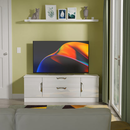 Camden Cupboard White 2 Drawers 2 Doors 146cm